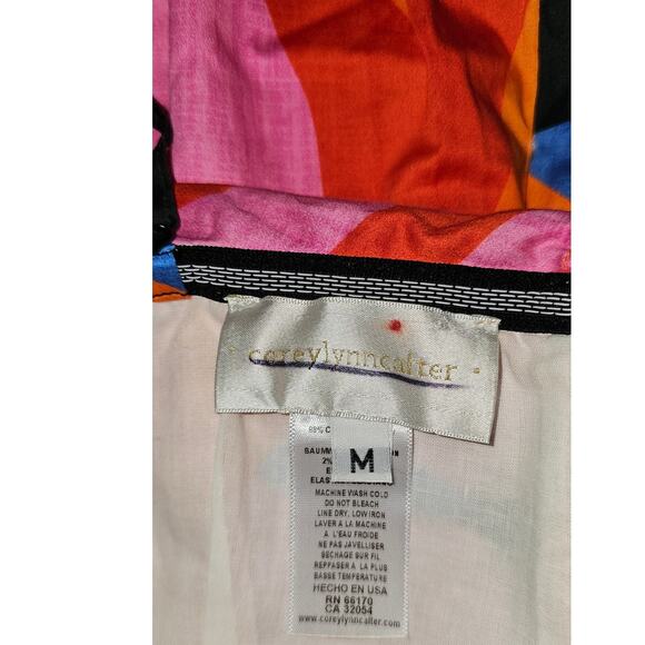 New Anthropologie Corey Lynn Calter Ruffled Printed Mini Dress $220 MEDIUM Pink - Picture 5 of 7